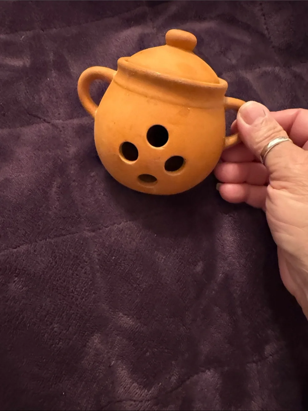 Handmade Terracotta garlic holder